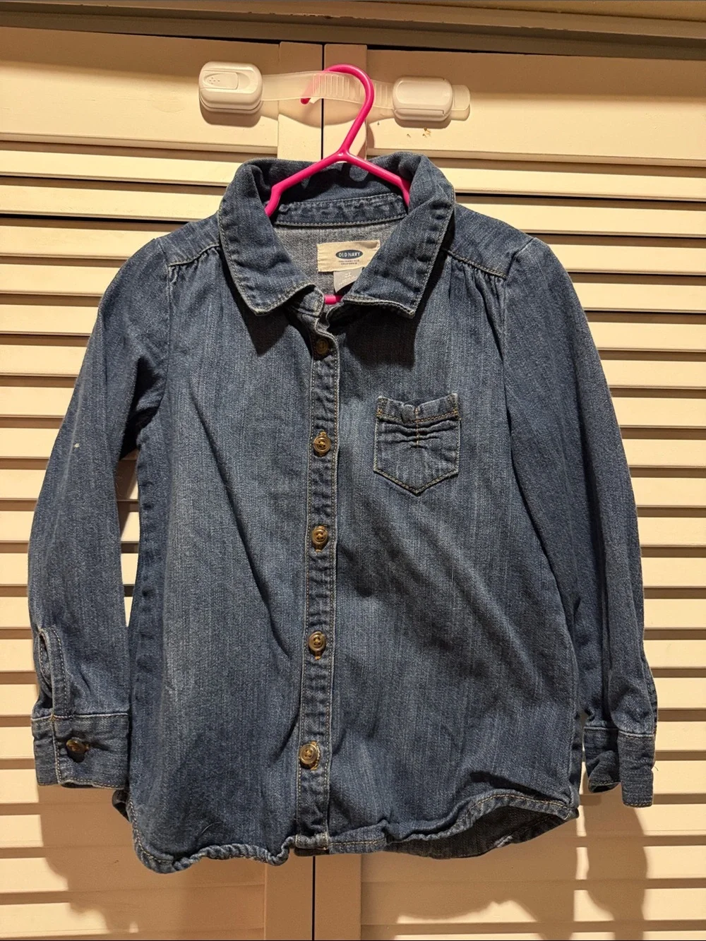 Old Navy Girls Blue Denim Button-Up Jacket